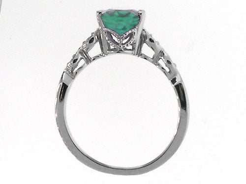 Tommaso Design™ Genuine 8x6 Emerald Ring