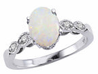 Tommaso Design™ Genuine 8x6 Opal Ring