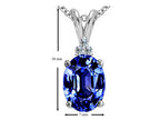 Tommaso Design™ Oval Simulated Tanzanite Pendant Necklace