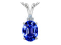 Star K Oval Simulated Tanzanite Pendant Necklace