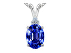 Star K Oval Simulated Tanzanite Pendant Necklace