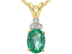 Tommaso Design™ Genuine Emerald Pendant Necklace
