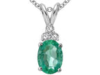 Tommaso Design™ Genuine Emerald Pendant Necklace