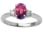 Tommaso Design™ Oval 9x7 mm Simulated Alexandrite Engagement Ring