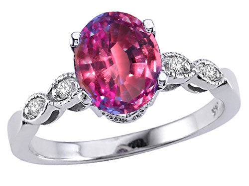 Tommaso Design™ Oval 8x6mm Simulated Alexandrite Ring