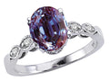 Tommaso Design™ Oval 8x6mm Simulated Alexandrite Ring