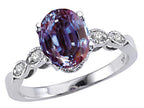 Tommaso Design™ Oval 8x6mm Simulated Alexandrite Ring