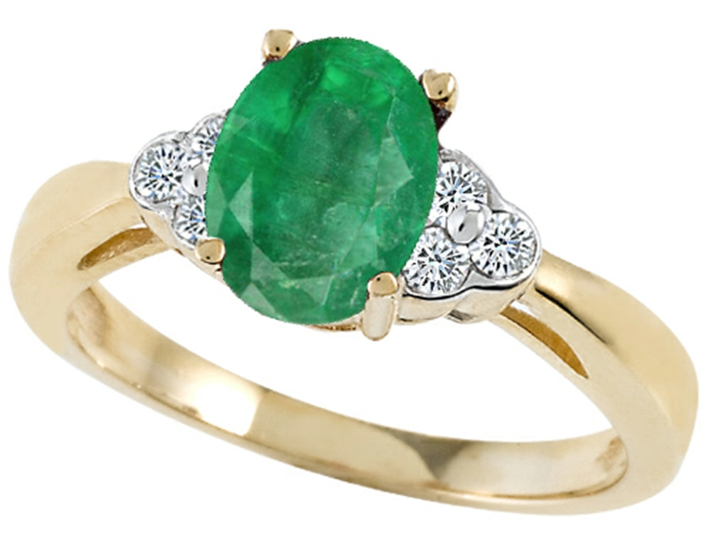 Tommaso Design™ Genuine Emerald Ring