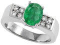 Tommaso Design™ Genuine Emerald Ring