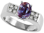 Tommaso Design™ Oval 8x6 mm Simulated Alexandrite And Ring