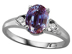 Tommaso Design™ Oval 8x6 mm Simulated Alexandrite Ring