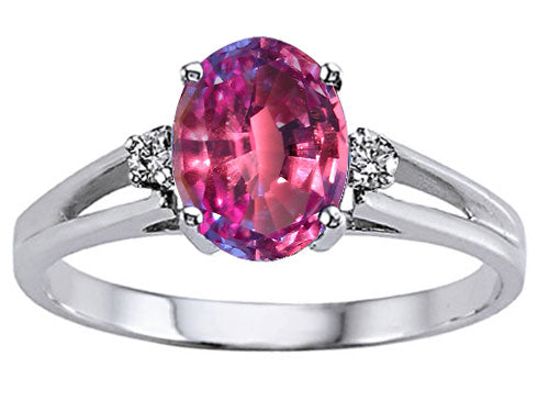 Tommaso Design™ Oval 8x6 mm Simulated Alexandrite Ring