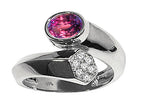 Tommaso Design™ Oval 7x5mm Simulated Alexandrite Ring
