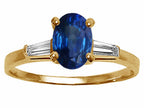 Tommaso Design™ Genuine Sapphire Engagement Ring