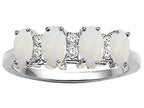 Tommaso Design™ Genuine 4 Stone Opal Ring / Band