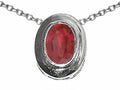 Tommaso Design™ Genuine Oval Ruby Pendant Necklace