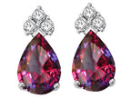 Tommaso Design™ Pear Shape 7x5 mm Simulated Alexandrite Earrings