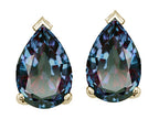 Tommaso Design™ Pear Shape 7x5mm Simulated Alexandrite Earrings