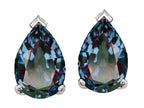 Tommaso Design™ Pear Shape 7x5mm Simulated Alexandrite Earrings