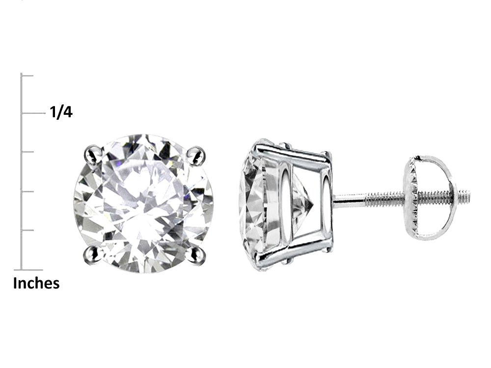 Star K™ Round 6mm Simulated Alexandrite Classic Screw Back Stud Earrings