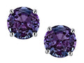 Star K™ Round 6mm Simulated Alexandrite Classic Screw Back Stud Earrings