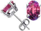 Tommaso Design™ Oval 8x6mm Simulated Alexandrite Earrings Studs