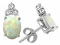 Tommaso Design™ Oval 7x5mm Genuine Opal Earrings