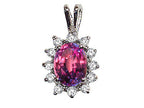 Tommaso Design™ Oval 8x6 mm Simulated Alexandrite Pendant Necklace