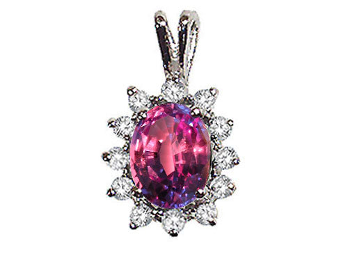 Tommaso Design™ Oval 8x6 mm Simulated Alexandrite Pendant Necklace