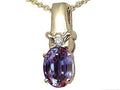 Tommaso Design™ Oval 8x6 mm Simulated Alexandrite Pendant Necklace
