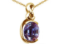 Tommaso Design™ Oval 9x7mm Simulated Alexandrite Pendant Necklace