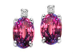 Tommaso Design™ Simulated Alexandrite And Genuine Diamond Earrings