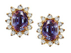Tommaso Design™ Oval 8x6 mm Simulated Alexandrite Earrings
