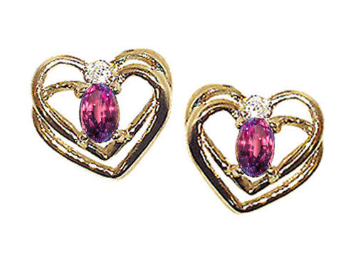 Tommaso Design™ Oval 5x3mm Simulated Alexandrite Earrings