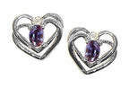 Tommaso Design™ Oval 5x3mm Simulated Alexandrite Earrings
