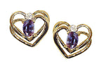 Tommaso Design™ Oval 5x3mm Simulated Alexandrite Earrings