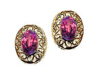 Tommaso Design™ Oval 6x4mm Simulated Alexandrite Earrings