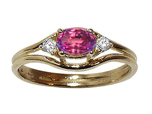 Tommaso Design™ Oval 6x4 mm Simulated Alexandrite Ring