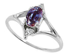 Tommaso Design™ Oval 6x4 mm Simulated Alexandrite Ring