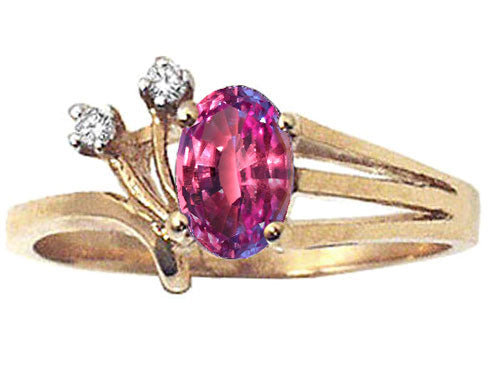 Tommaso Design™ Oval 6x4mm Simulated Alexandrite Ring