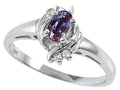Tommaso Design™ Oval 5x3 mm Simulated Alexandrite Ring