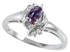 Tommaso Design™ Oval 5x3 mm Simulated Alexandrite Ring