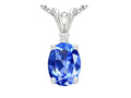 Star K Oval 7x5 mm Genuine Tanzanite Pendant Necklace