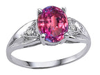Tommaso Design™ Oval 9x7 mm Simulated Alexandrite Ring