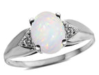 Tommaso Design™ Genuine 9x7 Oval Opal Ring