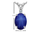 Tommaso Design™ Oval Created Star Sapphire Pendant Necklace
