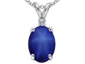 Tommaso Design™ Oval Created Star Sapphire Pendant Necklace
