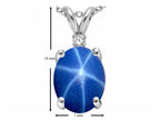 Tommaso Design™ Created Star Sapphire and Genuine Diamond Pendant Necklace