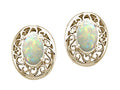 Tommaso Design™ Oval 5x3mm Genuine Opal Earrings