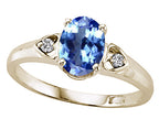 Tommaso Design™ Oval 7x5mm Genuine Tanzanite Ring